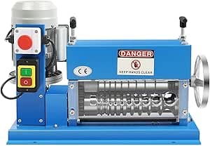 JINPRDAMZ Electric Wire Stripping Machine 370W Automatic Electric Scrap Wire Stripper Machine 11 Channels 10 Blades 1.5mm-38mm Cable Stripper Portable Powered Wire Stripper Machine Copper Recycle